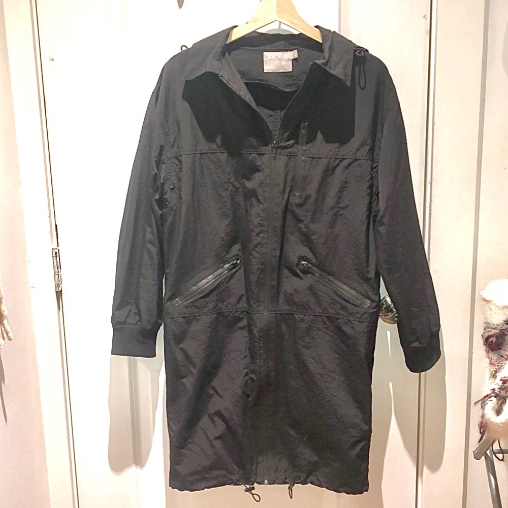 Asos Midi Rain Jacket Size 0 Black - Picture 5 of 5